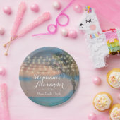 Vintage Strandlichter Sonnenuntergang Pappteller (Party)