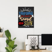 Vintage Strandreise Poster (Heimbüro)