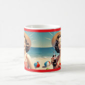 " VINTAGE STRANDSCHÖNHEIT " KAFFEETASSE (Mittel)