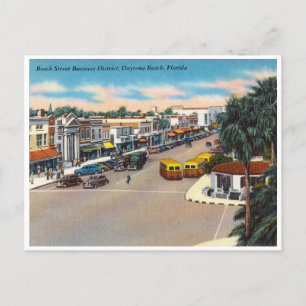 Vintage Strandstraße, Daytona Beach Florida Postkarte