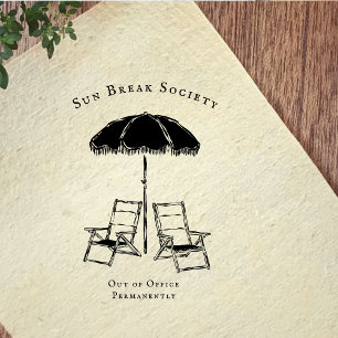 Vintage-Strandstühle   Küsten-Lifestyle-Branding Gummistempel