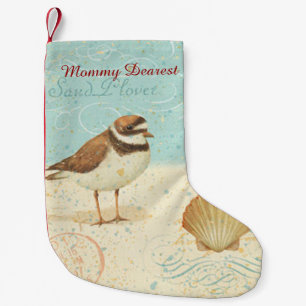 Vintage-Strandszene Kleiner Weihnachtsstrumpf