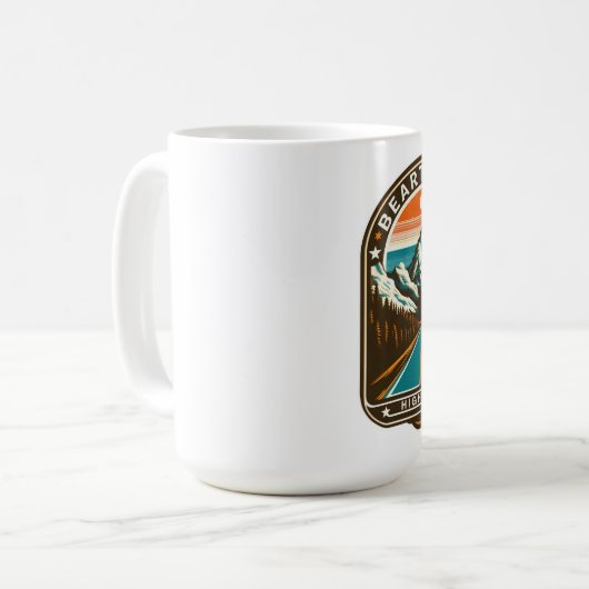 Vintage Straße Bearzahnweg 212 Montana Kaffeetasse (Vorderseite Links)