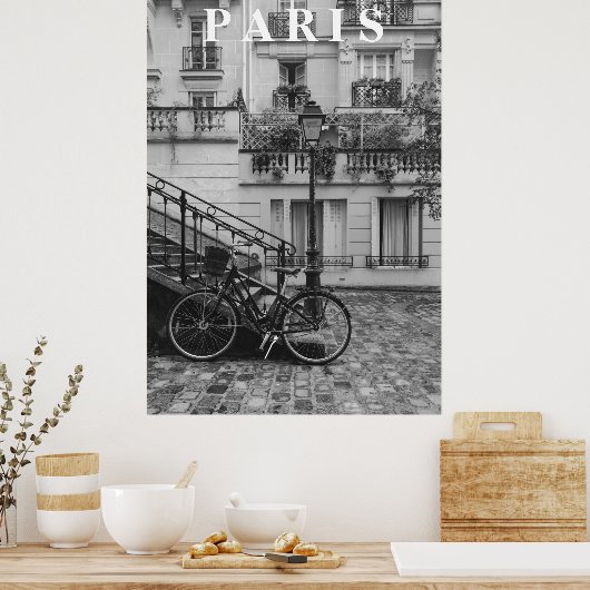 Vintage Straße Paris Poster (Küche)