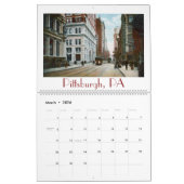 Vintage Straßen quer durch den amerikanischen Maue Kalender (Mär 2026)