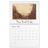 Vintage Straßen quer durch den amerikanischen Maue Kalender (Feb 2027)