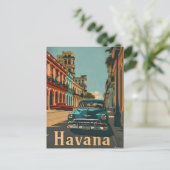 Vintage Straßen von Havanna: Klassische Postkarte (Stehend Vorderseite)