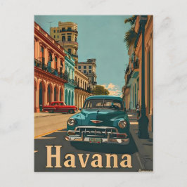 Vintage Straßen von Havanna: Klassische Postkarte