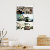 Vintage Straßenbahnen in Dublin City Irland Poster (Küche)