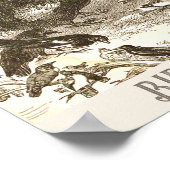 Vintage StraußenIllustration Struthio camelus Poster (Ecke)