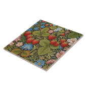 Vintage Strawberries and Flowers  Fliese (Seite)