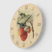 Vintage strawberries große wanduhr (Winkel)