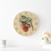 Vintage strawberries große wanduhr (Zuhause)