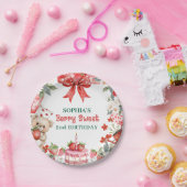 Vintage Strawberry Berry Sweet 2nd Birthday Pappteller (Party)