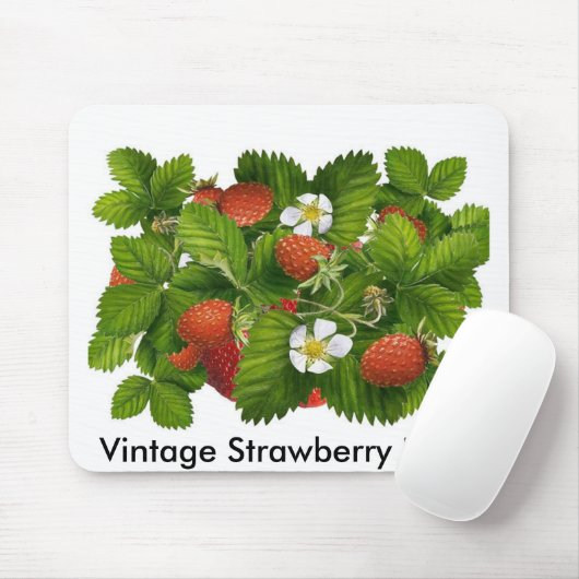 Vintage Strawberry Mousepad (Mit Mouse)