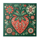 Vintage Strawberry tile Fliese (Vorderseite)