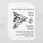 Vintage Strawberry Wedding Einladung (Vorne/Hinten)