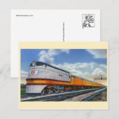 Vintage Streamline-Dampflokomotive-Postkarte Postkarte (Vorne/Hinten)
