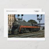 Vintage Streamline-Dampflokomotive-Postkarte Postkarte (Vorne/Hinten)