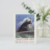 Vintage Streamline-Dampflokomotive-Postkarte Postkarte (Stehend Vorderseite)