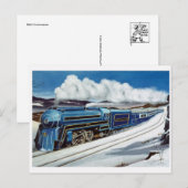 Vintage Streamline-Dampflokomotive-Postkarte Postkarte (Vorne/Hinten)