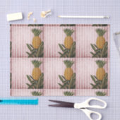 Vintage Streifen Ananas Seidenpapier (Handwerk)