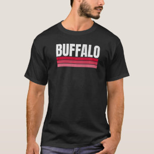 Vintage Streifen Buffalo Blue & Red Buffalo NY Spa T-Shirt