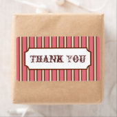 Vintage Streifen Danke Labels (Insitu)