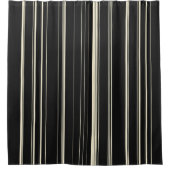 Vintage Streifen Duschvorhang (Vorderseite)