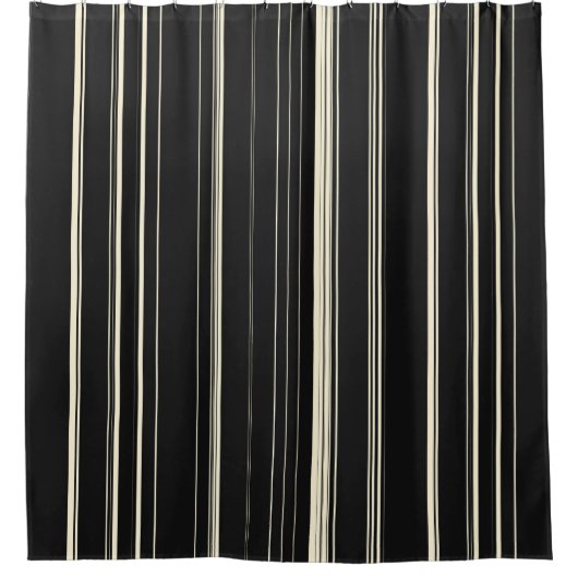 Vintage Streifen Duschvorhang (Vorderseite)