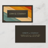 Vintage Streifen-Geschäfts-Karte Visitenkarte (Vorne/Hinten)