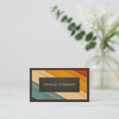 Vintage Streifen-Geschäfts-Karte Visitenkarte (Stehend Vorderseite)