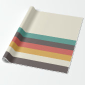 Vintage Streifen Geschenkpapier (Ungerollt)