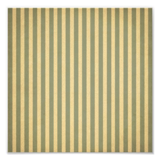 Vintage Streifen grün und beige Fotodruck (Vorne)