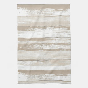 Vintage Streifen in grauen Farbtönen Geschirrtuch