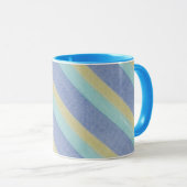 Vintage Streifen Keramik Tasse (VorderseiteRechts)