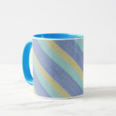 Vintage Streifen Keramik Tasse (Vorderseite Links)