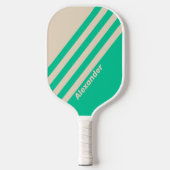 Vintage Streifen mit Namen Pickleball Schläger (Vorderseite)