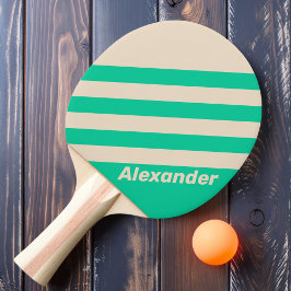 Vintage Streifen mit Namen Tischtennis Schläger