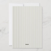 Vintage Streifen Sage Grün Foto Weihnachten (Rückseite)