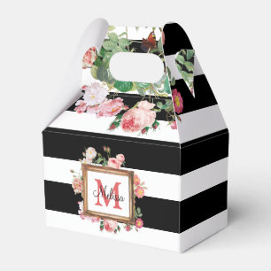 Vintage Streifen und Floral Geschenkschachtel