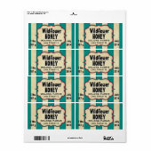 Vintage Streifen Wildblume Honig Große horizontale (Vorne)