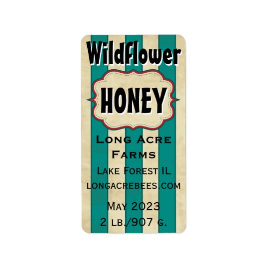 Vintage Streifen-Wildblume kundengebundenes Adressaufkleber