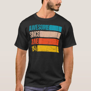 Vintage Streifenfarbe Phantastisch seit Juni 1954 T-Shirt