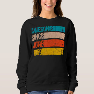 Vintage Streifenfarbe Phantastisch seit Juni 1969 Sweatshirt
