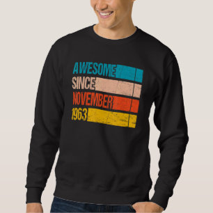 Vintage Streifenfarbe Phantastisch seit November 1 Sweatshirt