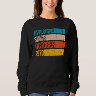 Vintage Streifenfarbe Phantastisch seit Oktober 19 Sweatshirt