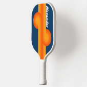 Vintage Streifenschleife mit Name Pickleball Paddl Schläger (Links)