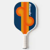Vintage Streifenschleife mit Name Pickleball Paddl Schläger (Rückseite)