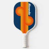 Vintage Streifenschleife mit Name Pickleball Paddl Schläger (Vorderseite)